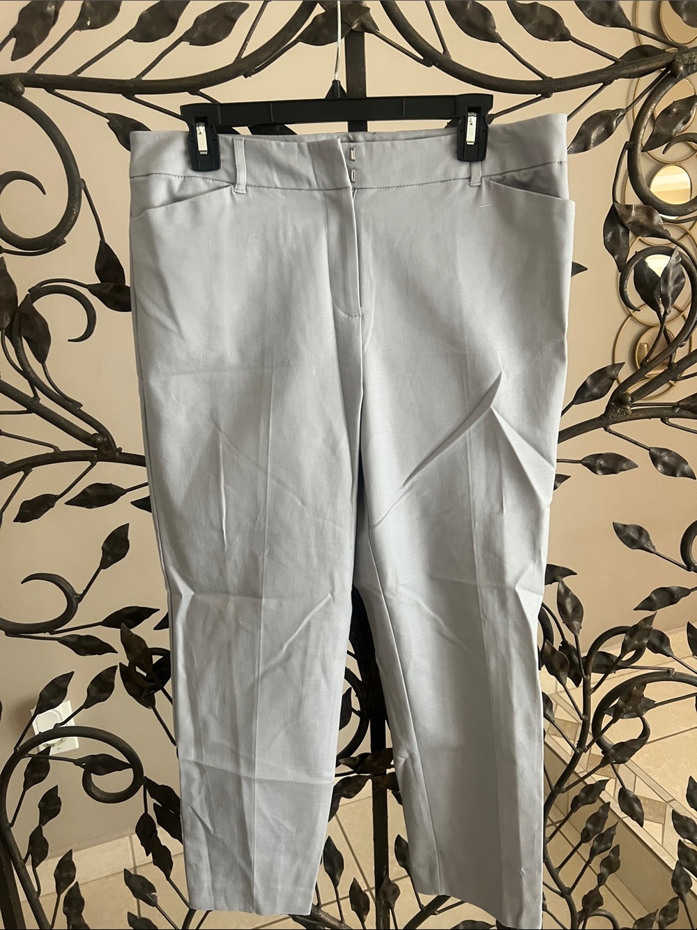 Liz Claiborne Career Women’s Light Gray Dress Pants - Classic Straight Fit